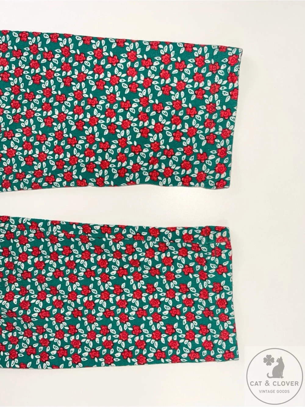 Gymboree 90s Rainbow Tag Rosebuds Floral Girl Red Green Leggings Large